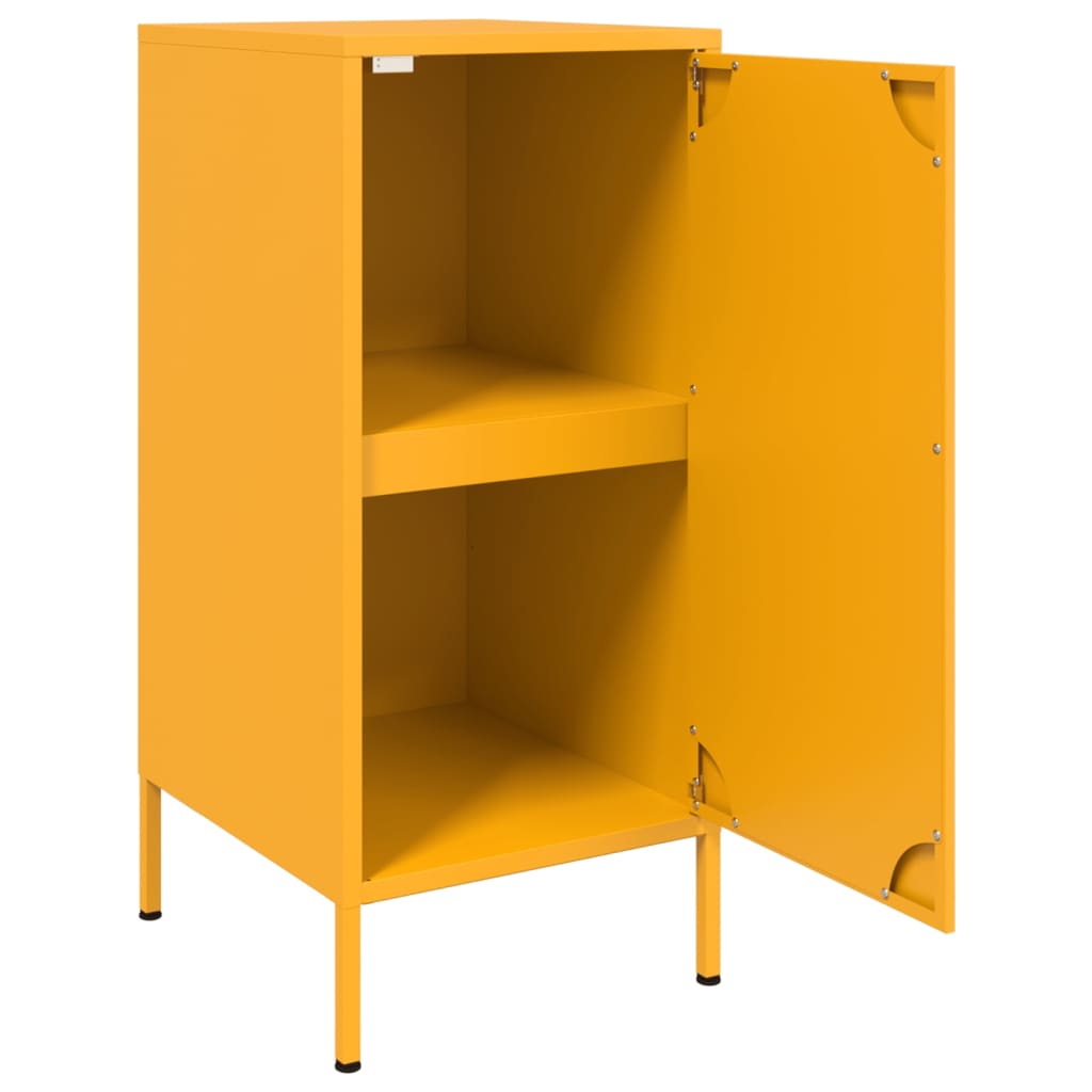 vidaXL Sideboards 2 pcs Mustard Yellow 36x39x79 cm Steel