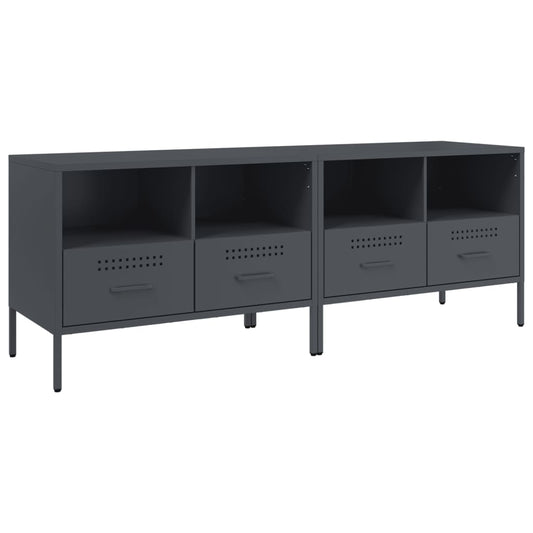 vidaXL 2 Piece TV Cabinet Set Anthracite 68x39x50,5 cm Steel