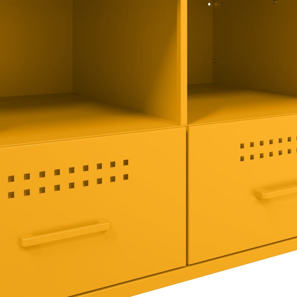 vidaXL TV Cabinet Mustard Yellow 68x39x50,5 cm Steel