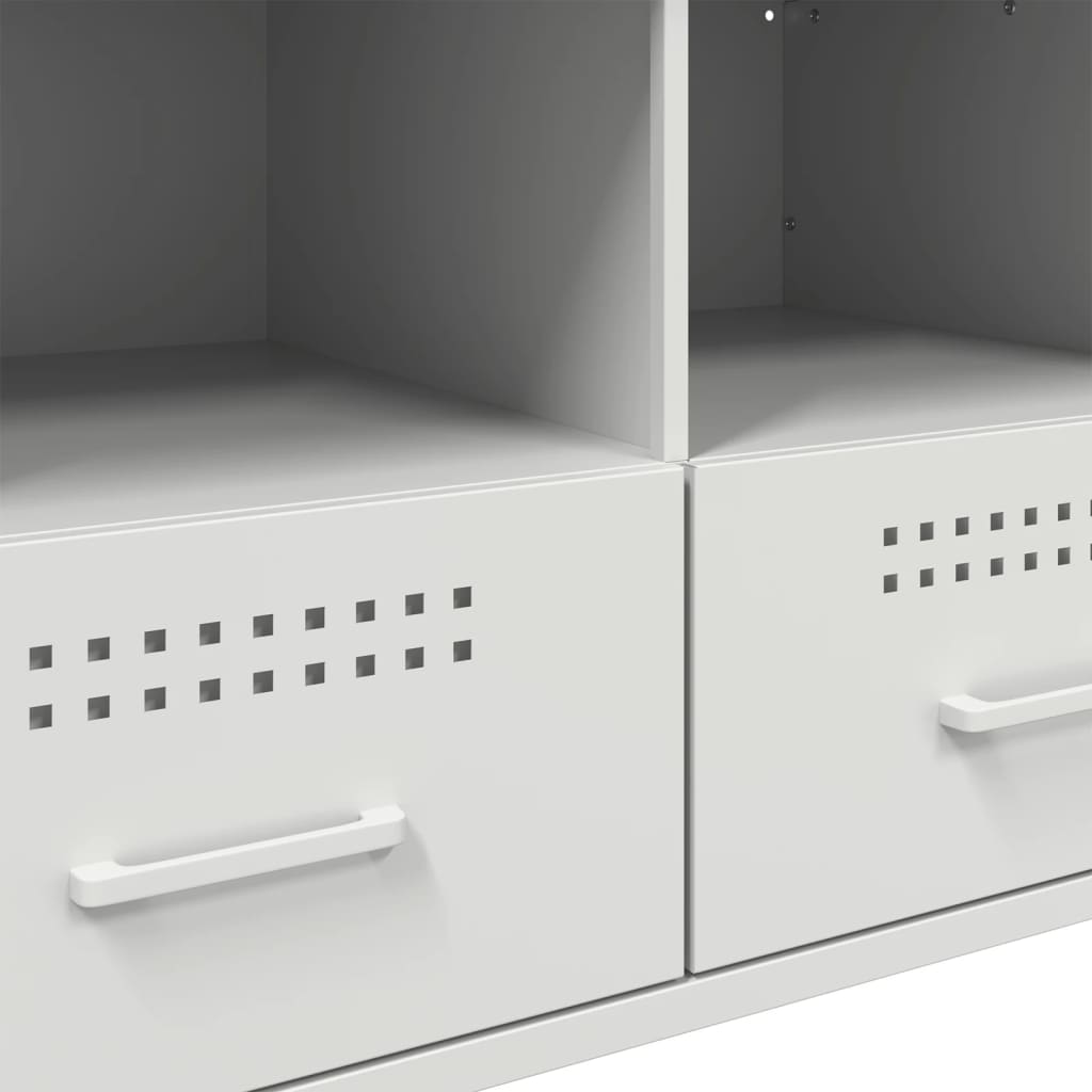 vidaXL TV Cabinet White 68x39x50.5 cm Steel