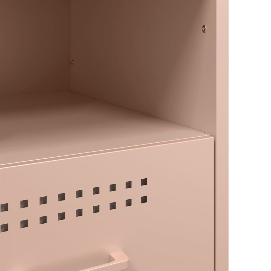 vidaXL Bedside Cabinets 2 pcs Pink 36x39x50,5 cm Steel