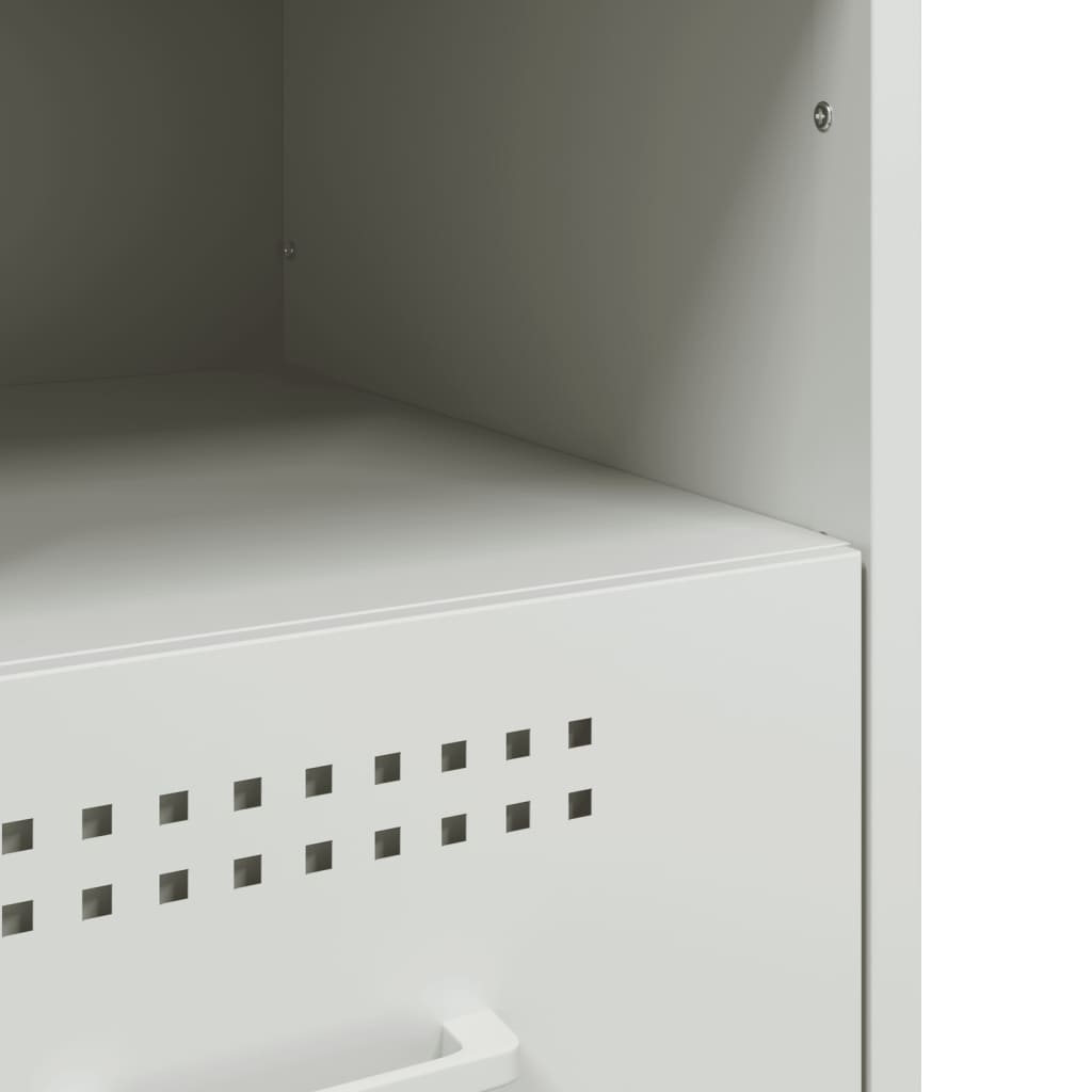 vidaXL Bedside Cabinets 2 pcs White 36x39x50,5 cm Steel