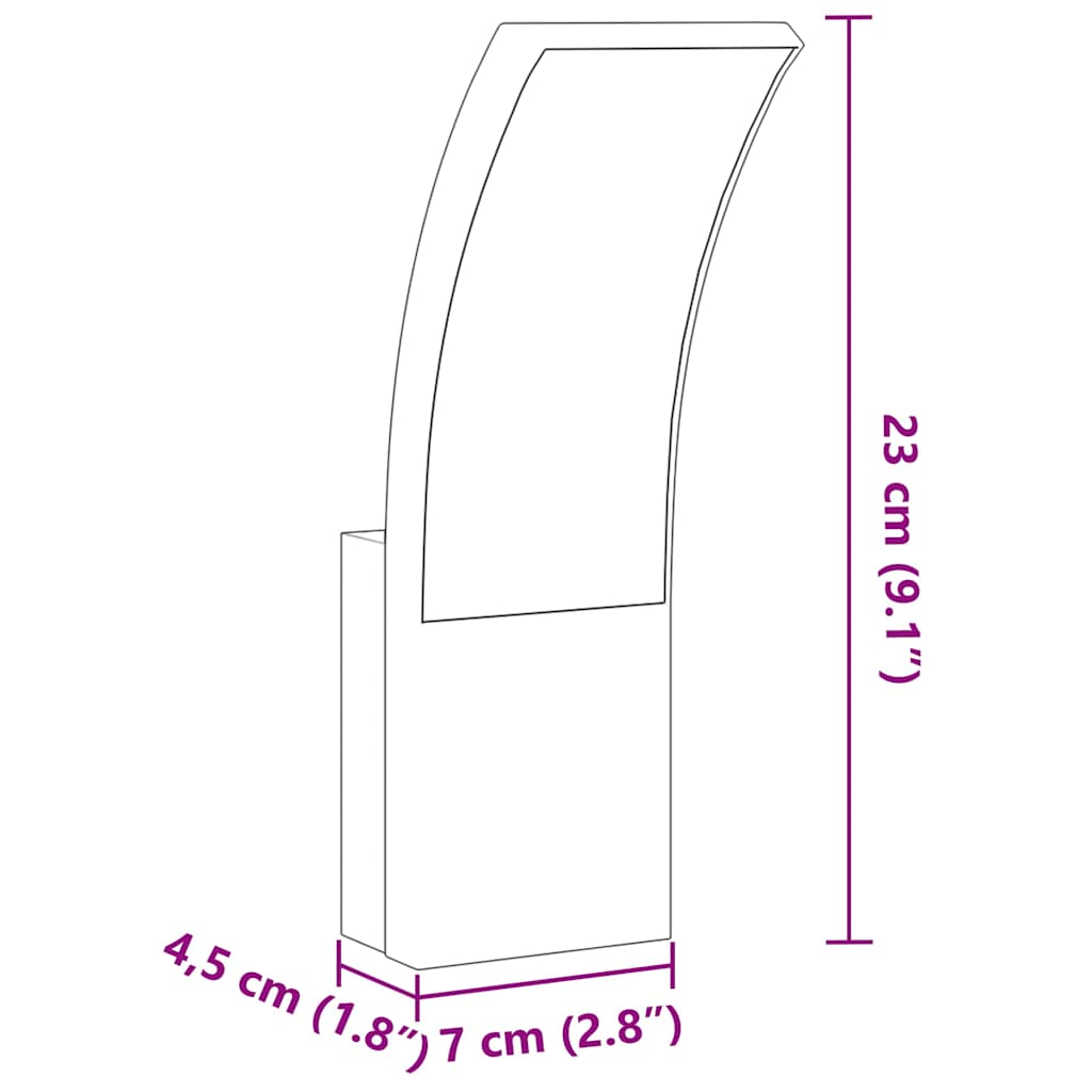 vidaXL Outdoor LED Wall Light White Die-cast Aluminium