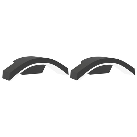 vidaXL Outdoor LED Wall Lights 2pcs Black Die-cast Aluminium