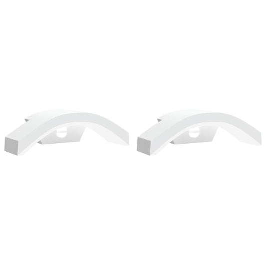 vidaXL Outdoor LED Wall Lights with Sensors 2pcs White Die-cast Aluminium