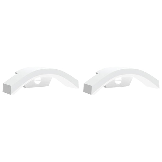 vidaXL Outdoor LED Wall Lights with Sensors 2pcs White Die-cast Aluminium