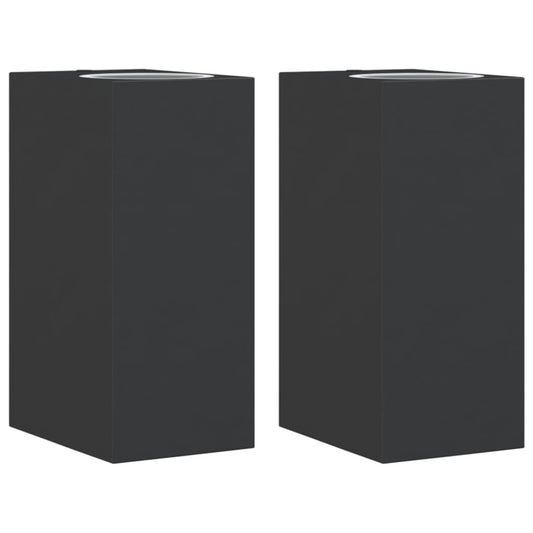 vidaXL Outdoor Wall Lights 2pcs Black Die-cast Aluminium