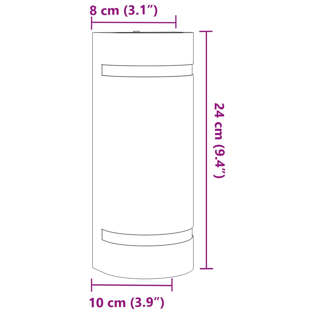 vidaXL Outdoor Wall Light Black Die-cast Aluminium