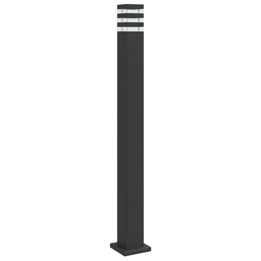 vidaXL Outdoor Floor Lamp Black 110 cm Aluminium