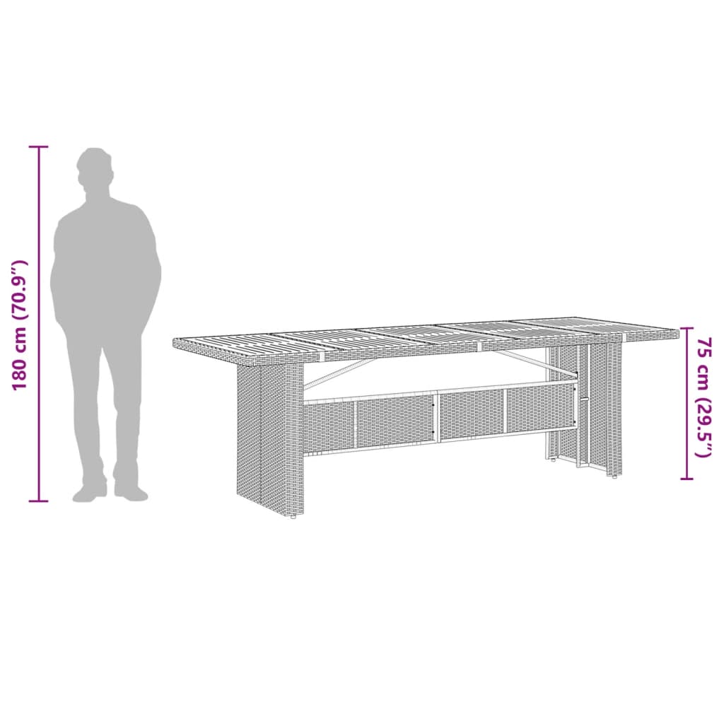 vidaXL Garden Dining Set | Black