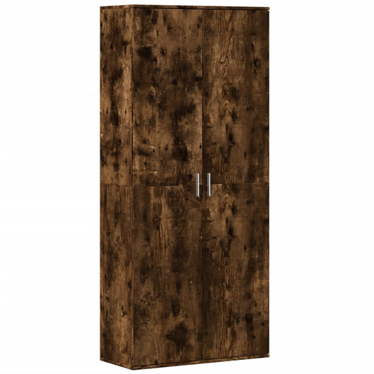 vidaXL Highboard Smoked Oak 80x35x180 cm Engineered Wood