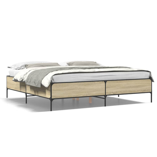 vidaXL Bed Frame without Mattress Sonoma Oak 180x200 cm