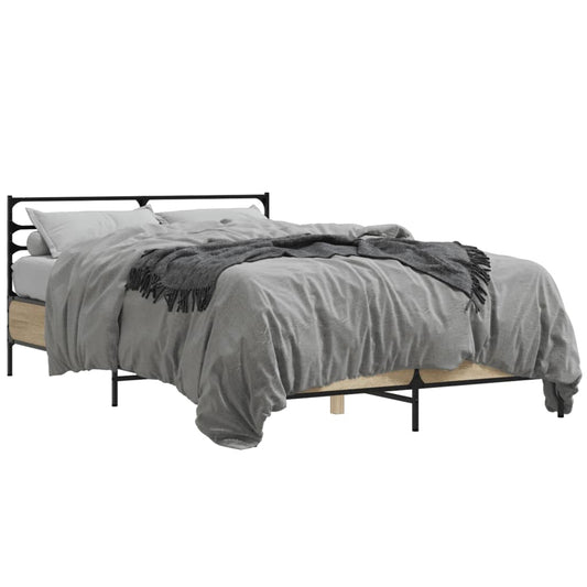 vidaXL Bed Frame | Sonoma Oak | Engineered wood | Double | Durable | Bed Frame
