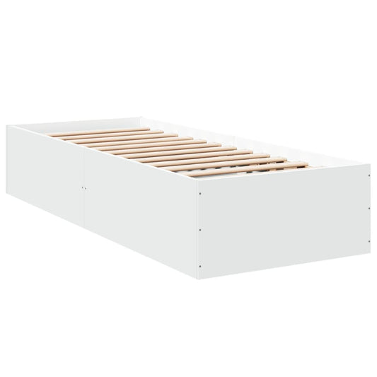 vidaXL Bed Frame without Mattress White 90x190 cm Single