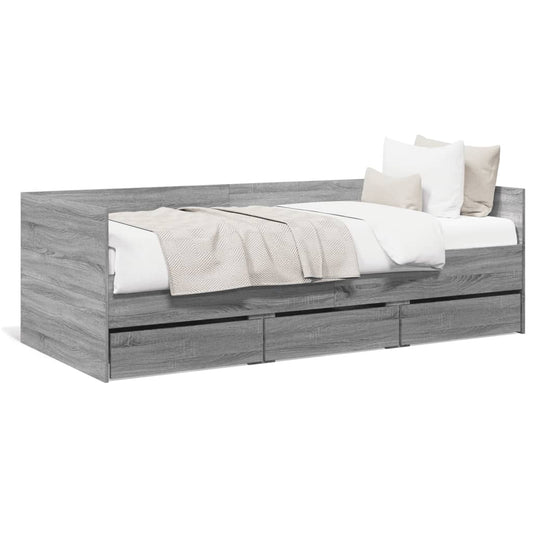 vidaXL Daybed | Grey sonoma | Engineered wood | Single
