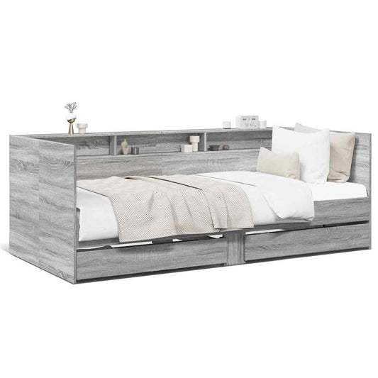 vidaXL Daybed | Grey Sonoma | Engineered wood | Single | Convertible | Daybed