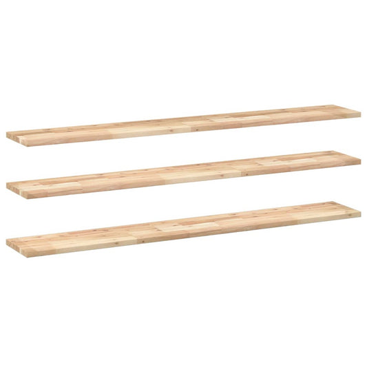 vidaXL Floating Shelves 3 pcs 140x20x2 cm Untreated Solid Wood Acacia