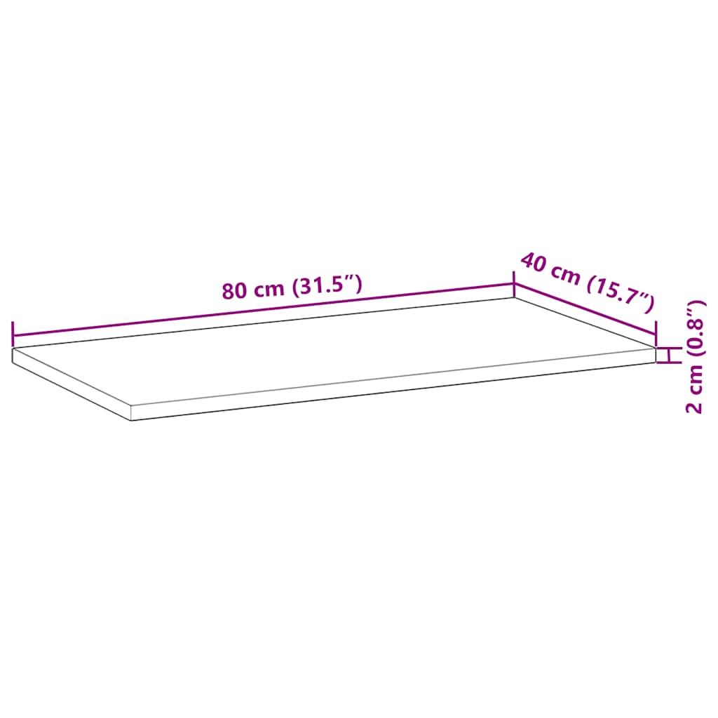vidaXL Floating Shelves 4 pcs 80x40x2 cm Untreated Solid Wood Acacia