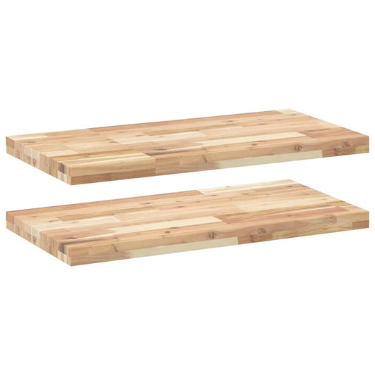vidaXL Floating Shelves 2 pcs 60x40x4 cm Untreated Solid Wood Acacia