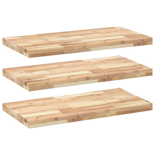 vidaXL Floating Shelves 3 pcs 100x40x4 cm Untreated Solid Wood Acacia