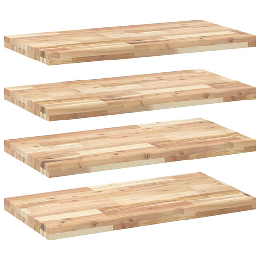 vidaXL Floating Shelves 4 pcs 100x40x4 cm Untreated Solid Wood Acacia