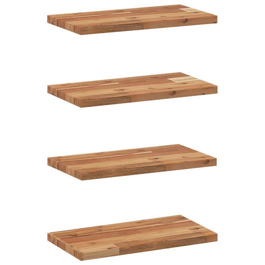 vidaXL Floating Shelves 4 pcs 60x20x2 cm Oil Finished Solid Wood Acacia