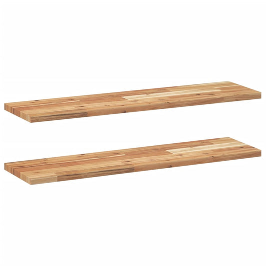 vidaXL Floating Shelves 2 pcs 80x20x2cm Oil Finished Solid Wood Acacia
