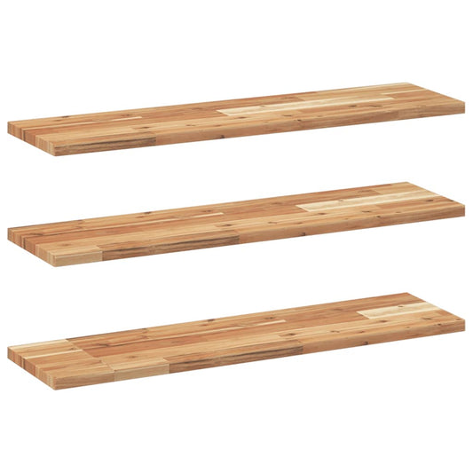 vidaXL Floating Shelves 3 pcs 80x20x2cm Oil Finished Solid Wood Acacia