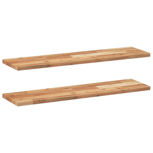 vidaXL Floating Shelves 2 pcs 100x20x2 cm Oil Finished
