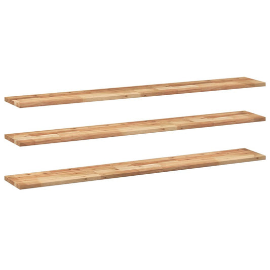 vidaXL Floating Shelves 3 pcs 140x20x2 cm Oil Finished Solid Wood Acacia