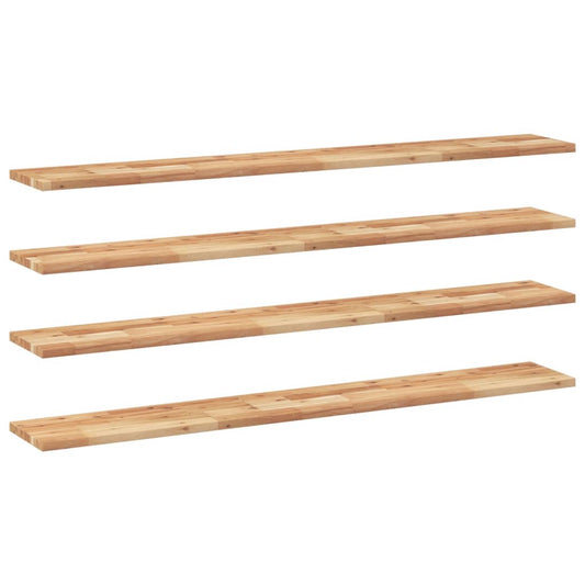 vidaXL Floating Shelves 4 pcs 140x20x2 cm Oil Finished Solid Wood Acacia