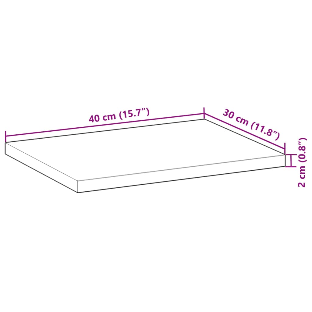 vidaXL Floating Shelves 2 pcs 40x30x2cm Oil Finished Solid Wood Acacia