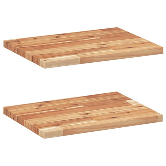 vidaXL Floating Shelves 2 pcs 60x30x2cm Oil Finished Solid Wood Acacia