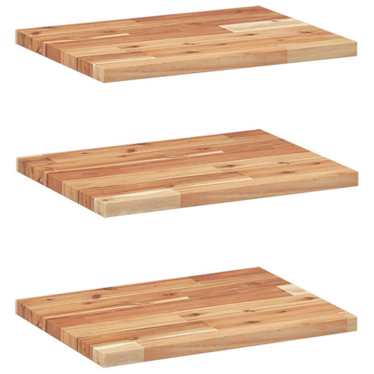 vidaXL Floating Shelves 3 pcs 60x30x2 cm Oil Finished Solid Wood Acacia