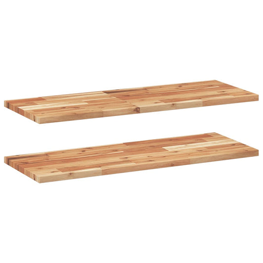vidaXL Floating Shelves 2 pcs 80x30x2cm Oil Finished Solid Wood Acacia
