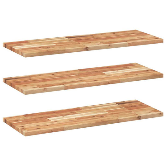 vidaXL Floating Shelves 3 pcs 80x30x2cm Oil Finished Solid Wood Acacia