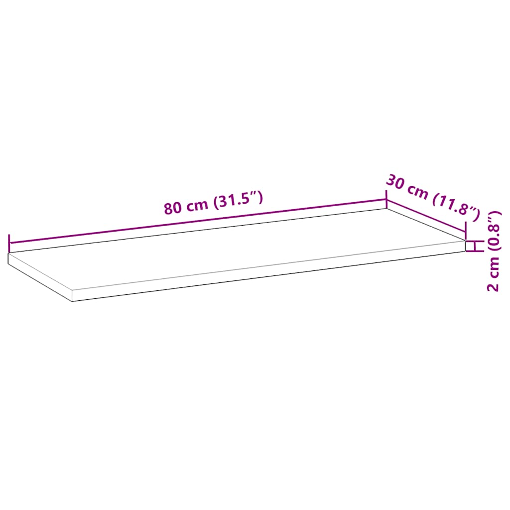 vidaXL Floating Shelves 3 pcs 80x30x2cm Oil Finished Solid Wood Acacia