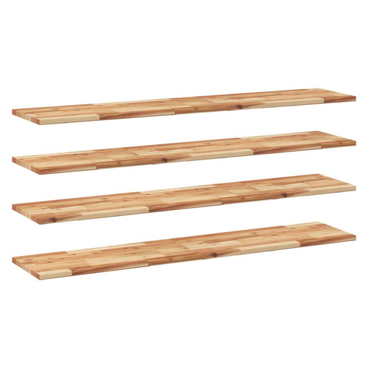 vidaXL Floating Shelves 4 pcs 120x30x2 cm Oil Finished Solid Wood Acacia