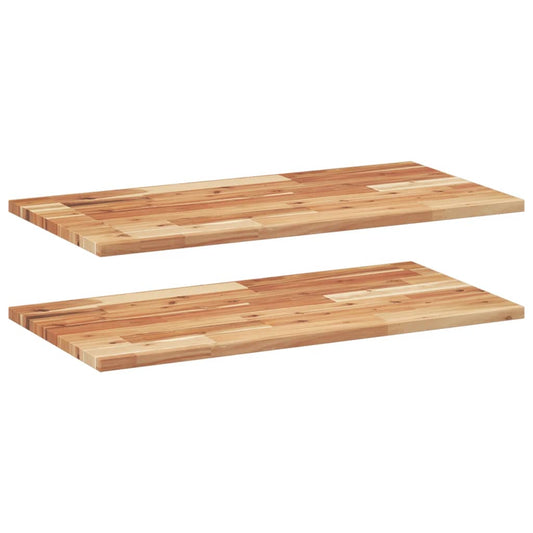 vidaXL Floating Shelves 2 pcs 80x40x2 cm Oil Finished Solid Wood Acacia