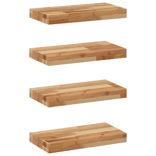 vidaXL Floating Shelves 4 pcs 40x20x4cm Oil Finished Solid Wood Acacia