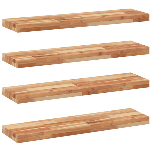 vidaXL Floating Shelves 4 pcs 100x20x4 cm Oil Finished
