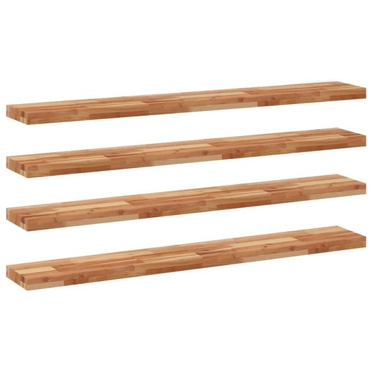 vidaXL Floating Shelves 4 pcs 120x20x4 cm Oil Finished Solid Wood Acacia