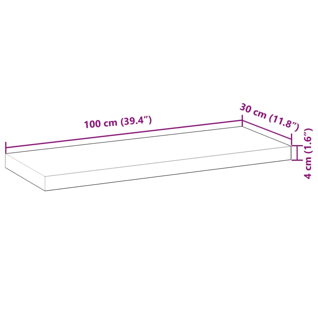 vidaXL Floating Shelves 2 pcs 100x30x4 cm Oil Finished