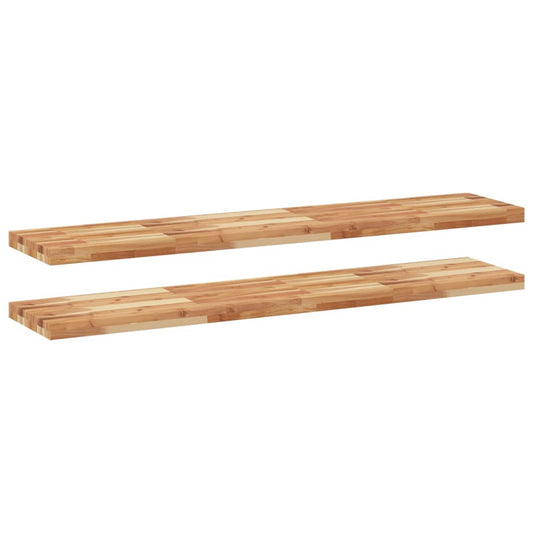vidaXL Floating Shelves 2 pcs 120x30x4 cm Oil Finished