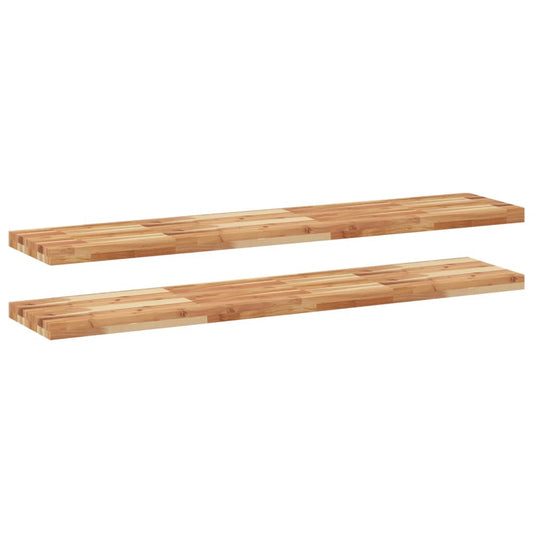 vidaXL Floating Shelves 2 pcs 140x30x4 cm Oil Finished