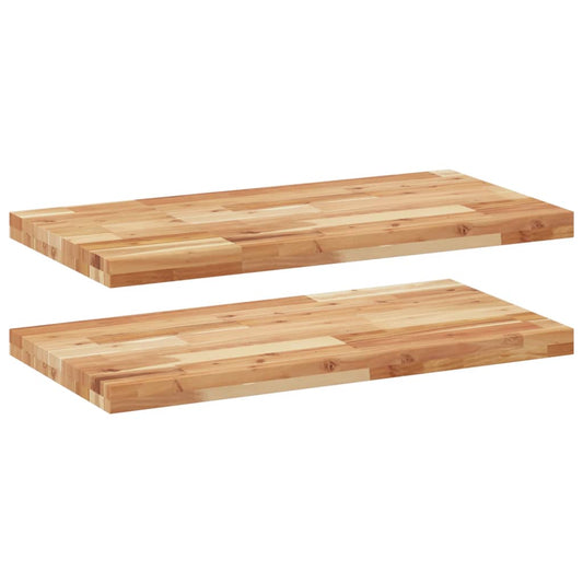 vidaXL Floating Shelves 2 pcs 60x40x4cm Oil Finished Solid Wood Acacia