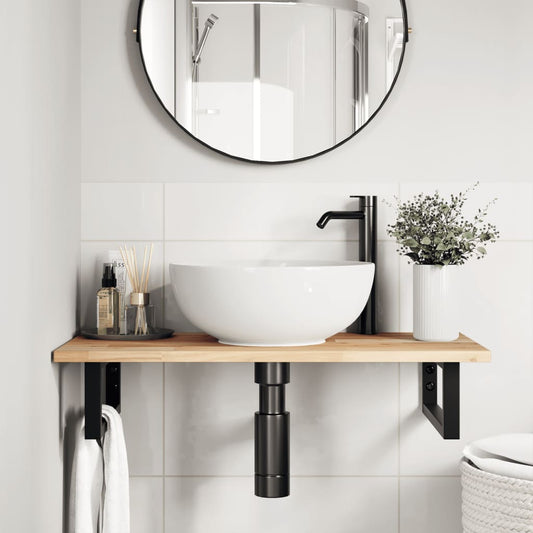 vidaXL Bathroom Vanity Top Untreated 80x40x2 cm Solid Wood Acacia