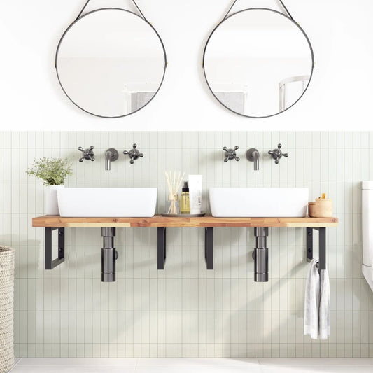 vidaXL Bathroom Vanity Top Untreated 120x50x4 cm Solid Wood Acacia