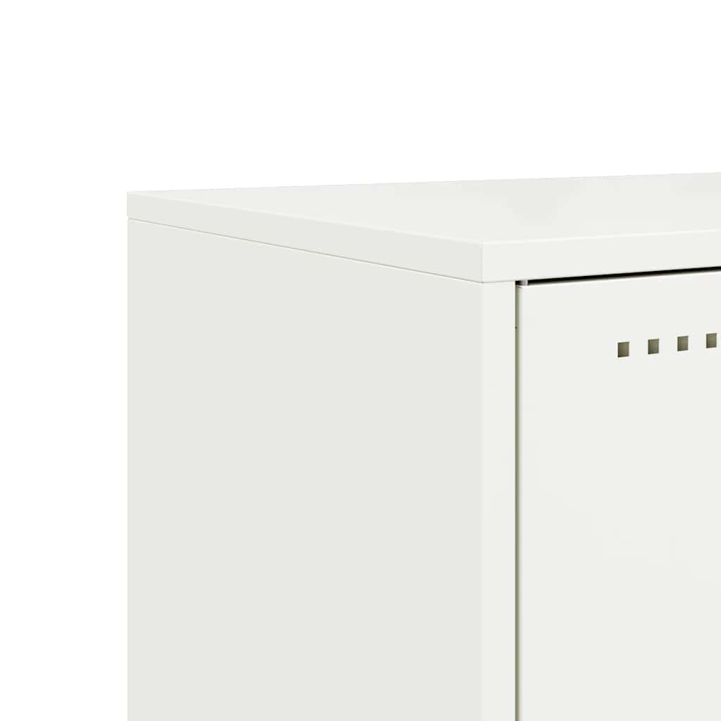 vidaXL TV Cabinet White 68x39x60.5 cm Steel