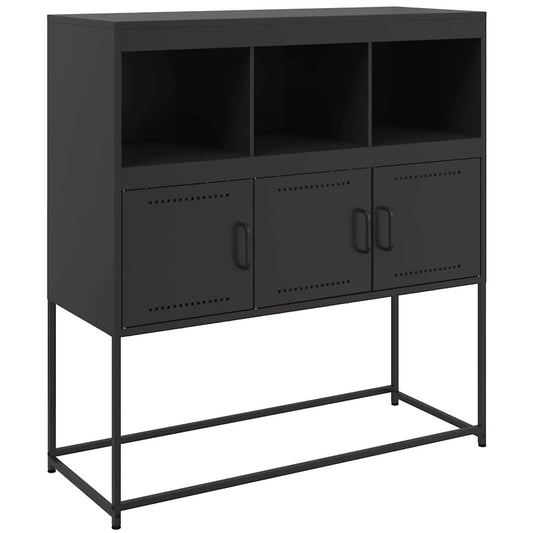 vidaXL Sideboard Black 100,5x39x107 cm Steel